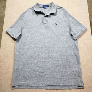 Polo by Ralph Lauren Gray Short Sleeve Polo Men's Shirt. #7
